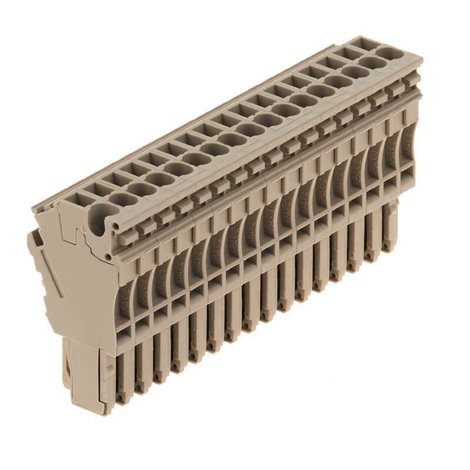 ZP 2.5/1AN/QV/17 Z-series, WeiCoS, Plug-in connector, Wemid, Dark Beige, ZP 2.5/1AN/QV/17 10ks