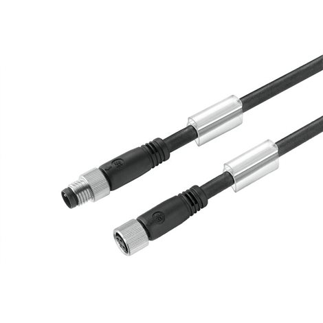 SAIL-M8GM8G-3-0.6U Vedení senzoru/aktoru, Přípojka, M8 / M8, Počet pólů : 3, 0.6 m, pin, r