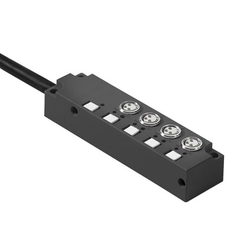 SAI-4-F 3P M8 L 10M SAI pasivní, Pasivní rozvaděč senzor / aktor, M8, Pevná kabelová verze