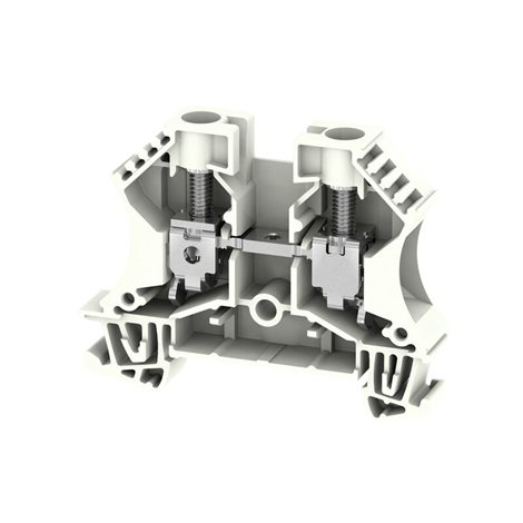 WDU 10 WS Průchozí svorka, Šroubové připojení, 10 mm², 1000 V, 57 A, Bílá
