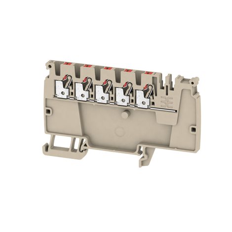 AAP12 2.5 LI RD Modulární rozvodné svorky, PUSH IN, 2.5 mm², 800 V, 24 A, Tmavě béžová