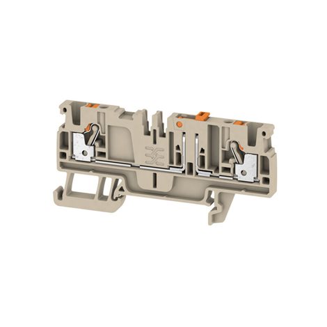 ADT 2.5 2C Zkušební odpojovací svorka, PUSH IN, 2.5 mm², 500 V, 20 A, Tmavě béžová