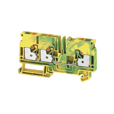 A3C 6 PE PE svorka, PUSH IN, 6 mm², zelená / žlutá