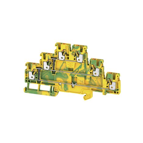 A3T 2.5 PE PE svorka, PUSH IN, 2.5 mm², zelená / žlutá