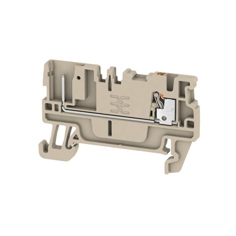 APGTB 1.5 FT 2C/1 Průchozí svorka, PUSH IN, 1.5 mm², 500 V, 17.5 A, Tmavě béžová