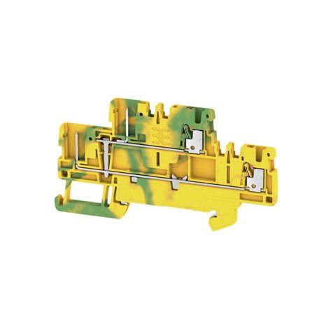 APGTB 1.5 2T PE 4C/2 PE svorka, PUSH IN, 1.5 mm2, 500 V, zelená / žlutá