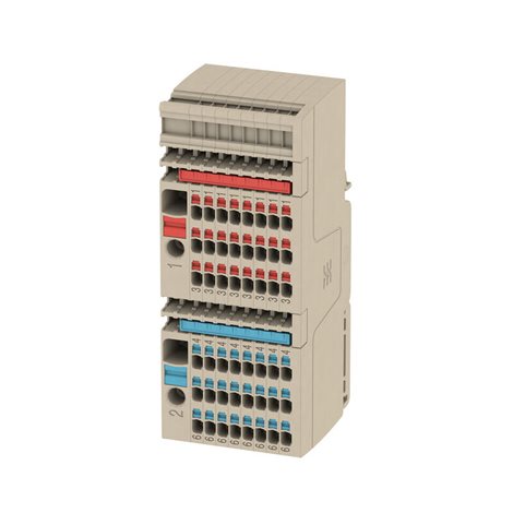 SET AAP13 6/1.5/24C Modulární rozvodné svorky, PUSH IN, 6 mm², 250 V, 41 A,Tmavě béž.