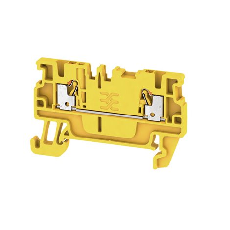 A2C 1.5 YL Průchozí řadová svorka, PUSH IN, 1.5 mm², 500 V, 17.5 A, žlutá