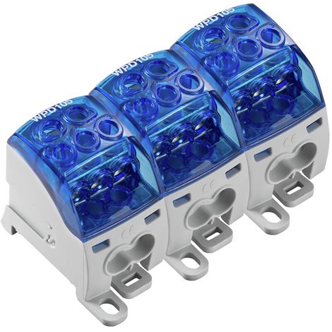 WPD 305 3X35/6X25+9X16 3XBL W řada, Rozváděcí blok, Jmenovitý průřez: Nosná lišta / montážní deska