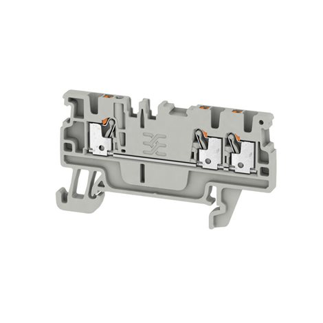 A3C 1.5 LTGY Průchozí svorka, PUSH IN, 1.5 mm², 500 V, 17.5 A, Světle šedá