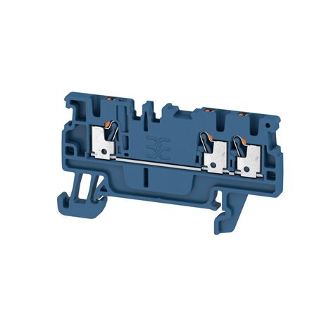 A3C 1.5 DBL Průchozí svorka, PUSH IN, 1.5 mm², 500 V, 17.5 A, Tmavě modrá