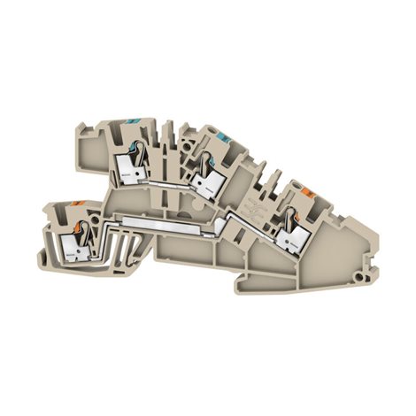 AITB 2.5 BB N-L Víceúrovňová instalační svorkovnice, PUSH IN, Tmavě béžová, 2.5 mm²