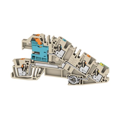 AITB 2.5 BB NDT-L-PE Víceúrovňová instalační svorkovnice, PUSH IN, Tmavě béžová, 2.5 mm²