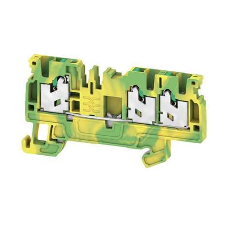S3C 2.5 PE PE svorka, SNAP IN, 2.5 mm², 800 V, 24 A, Počet připojení: 3, Počet úrovní: 1, zelená / ž