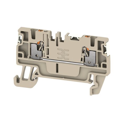 A2C 1.5 DL Průchozí svorka, PUSH IN, 1.5 mm², 500 V, 17.5 A, tmavě béžová