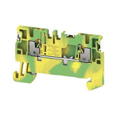 A2C 1.5 PE DL PE svorka, PUSH IN, 1.5 mm², zelená/žlutá