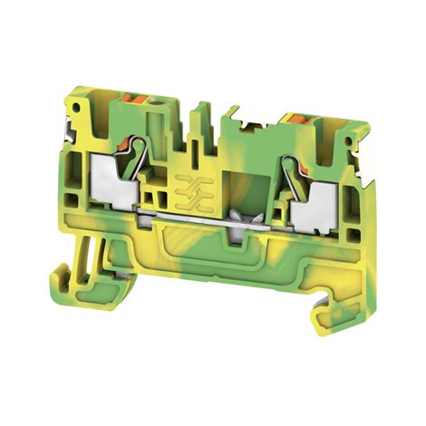 A2C 2.5 PE DL PE svorka, PUSH IN, 2.5 mm², zelená/žlutá