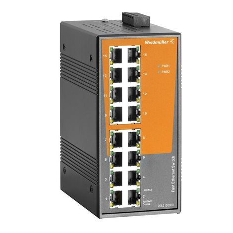 IE-SW-EL16-16TX Síťový spínač, neřízený, Fast Ethernet, Počet portů: 16x RJ45, IP30, -40 °C...75 °C