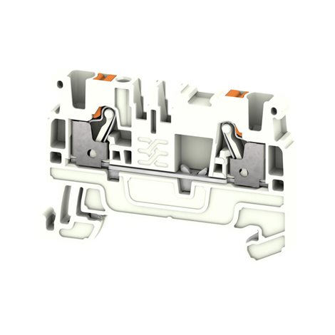 A2C 2.5 FE WT Funkční uzemňovací svorkovnice, PUSH IN, 2.5 mm², bílá