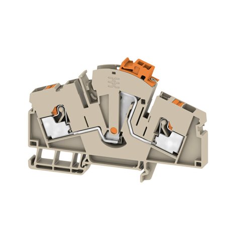 ATTB 6 Zkušební odpojovací svorka, PUSH IN, 6 mm², 500 V, 30 A, Tmavě béžová