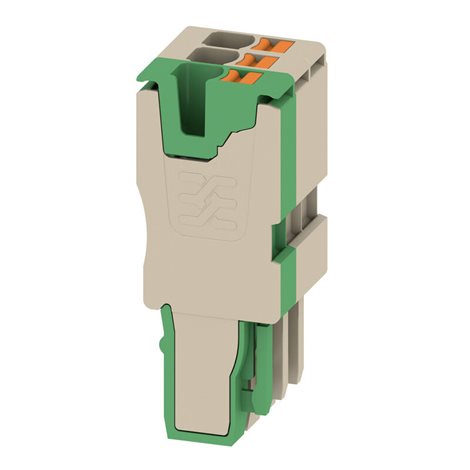 APG 2.5/3-2BG-GN Konektor, 2.5 mm², 800 V, 24 A, Počet pólů: 3, Béžová, Zelená