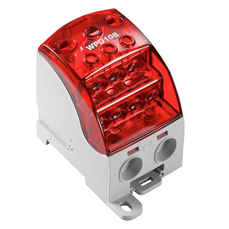 WPD 108 1X120/2X35+3X25+4X16 RD Svorka k rozvádění napájení, Šroubové připojení, Červená, 120 mm2