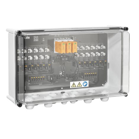 PVN1M1I6SXF3V1O0TXPX10 Kombinovaná skříň, 1000 V, 1 MPP, 6 vstupy / 6 výstupy na MPP, S držákem poji