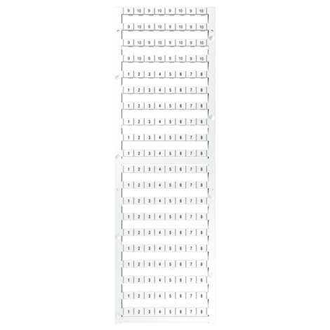 DEK 5/8 PLUS FWZ 11-20 Dekafix označení svorek, 5 x 8 mm, Rozteč v mm (P): 8.00, bílá