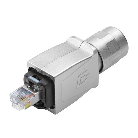 IE-PS-V14M-RJ45-TH-P Nalisovaná zástrčka RJ45, Varianta 14 kov, Kat.5 (ISO/IEC 11801)
