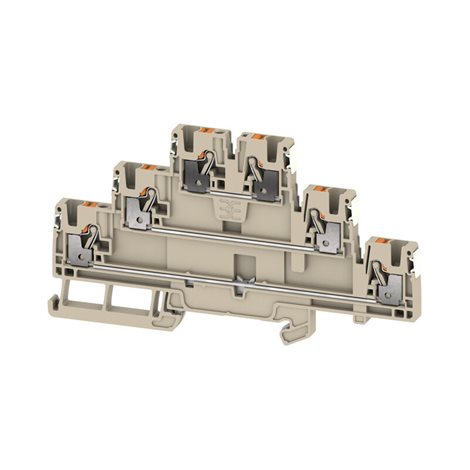 A3T 2.5 DL Průchozí řadová svorka 2.5 mm², 800 V, 22 A, Tmavě béžová