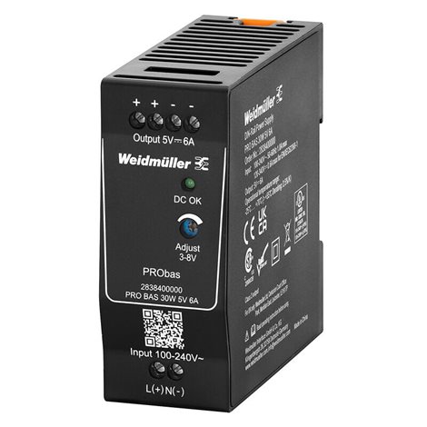 PRO BAS 30W 5V 6A Elektrické napájení, jednotka elektrického napájení ve spínacím režimu, 5 V