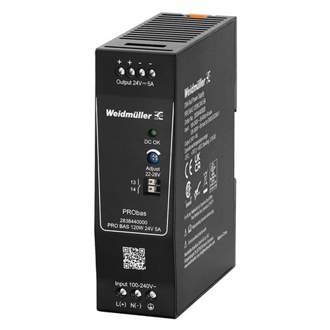 PRO BAS 120W 24V 5A Elektrické napájení, jednotka elektrického napájení ve spínacím režimu, 24 V