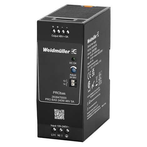 PRO BAS 240W 48V 5A Elektrické napájení, jednotka elektrického napájení ve spínacím režimu, 48 V