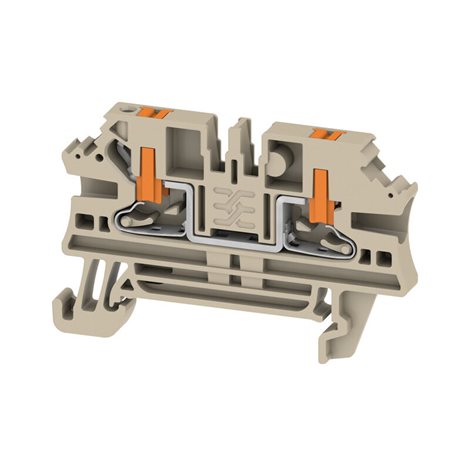 AL2C 2.5 Průchozí svorkovnice, PUSH IN, Tmavě béžová, 2.5 mm², 24 A, 800 V