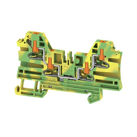 AL4C 2.5 PE PE svorka, PUSH IN, zelená / žlutá, 2.5 mm², 800 V