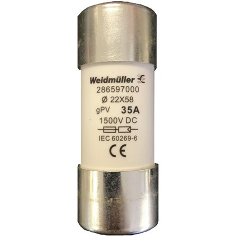 FUSE WSFL 22X58 35A 1K5V GPV Fotovoltaika, kazetová pojistka, 1500 V, 22x58, gPV, 35 A