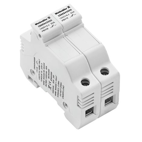 FUSEHOLDER WSFH/2 10X38 1KV Držák pojistky, 1000 V, 10x38, 2 řetězce, bez LED