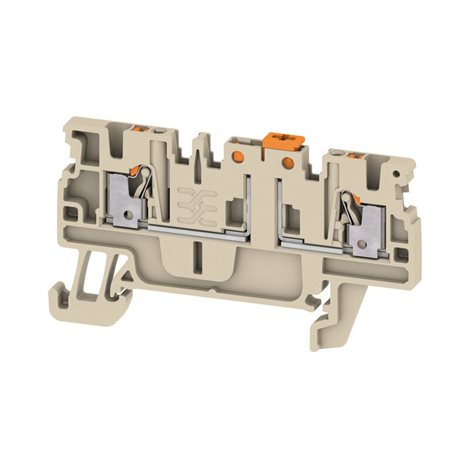 ADT 1.5 2C Odpojovací a modulární odpojovací svorka, PUSH IN, 1.5 mm², 400 V, 10 A, Tmavě béžová