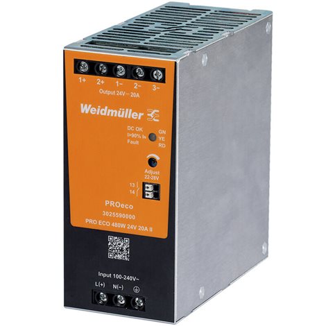 PRO ECO 480W 24V 20A II Elektrické napájení, jednotka elektrického napájení ve spínacím režimu, 24 V