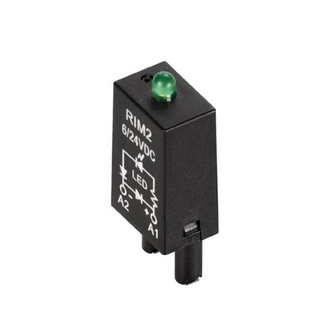 RIM 2 6/24VDC  LED modul s ochrannou diodou, Jmenovité řídicí napětí: 6…24 V DC, Zásuvné připojení