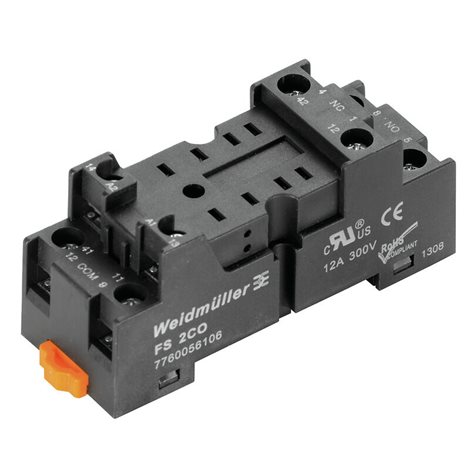 FS 2CO Patice; PIN: 8; 12A; 300VAC; H: 30mm; W: 25mm; na přípojnici DIN