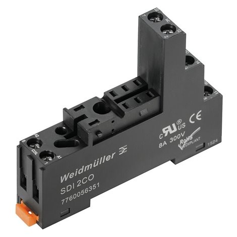 SDI 2CO D-SERIES DRI, Reléová základna, Počet kontaktů: 2 CO contact, Trvalý proud: 8 A