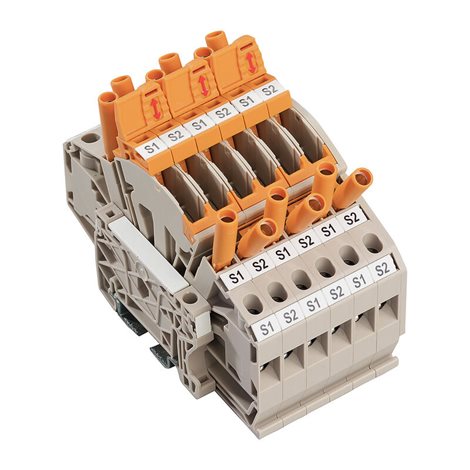LST_CT_3PHASE_WTTB_OR Zkušební odpojovací svorka, Šroubové připojení, Tmavě béžová, 6 mm2, 30A, 500V