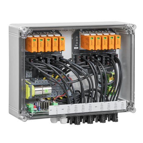 PVC DC 2I 1O 4MPP RD SPD1R WM4 11 Kombinovaná skříň, požární tlačítko, 1100 V, 4 MPP, 2 vstupy / 1 v