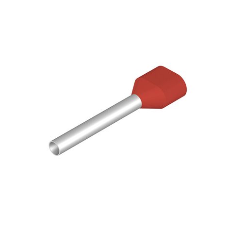 H1,5/26 ZH R Dvojitá koncovka, 21 mm, 18 mm, Červená