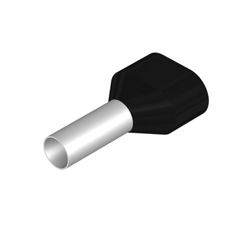 H6,0/23 ZH SW vodič a dutinka, dvojitá koncovka, 20 mm, 12 mm, černá