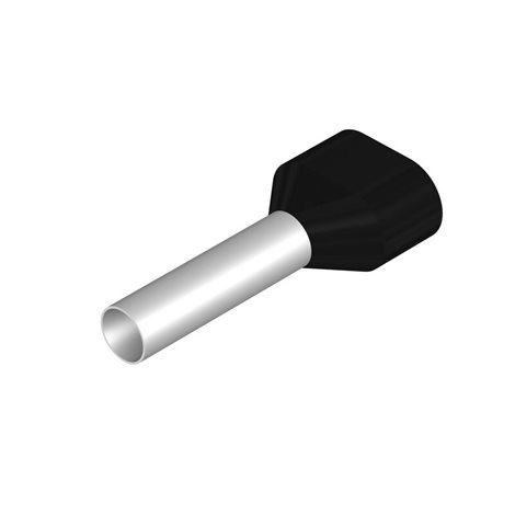 H6,0/29 ZH SW Dvojitá koncovka, 24 mm, 18 mm, černá