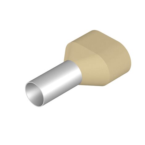 H10,0/24 ZH EB vodič a dutinka, Dvojitá koncovka, 17 mm, 12 mm, Slonovinová