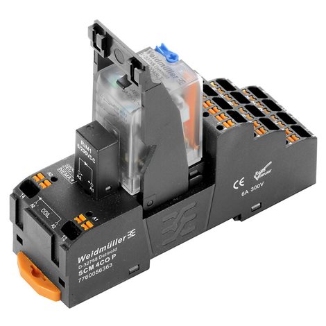 DRMKITP 24VDC 4CO LD/PB Reléový modul