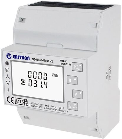 EASTRON elektroměr SDM630 Modbus V2, 1/3 fázový